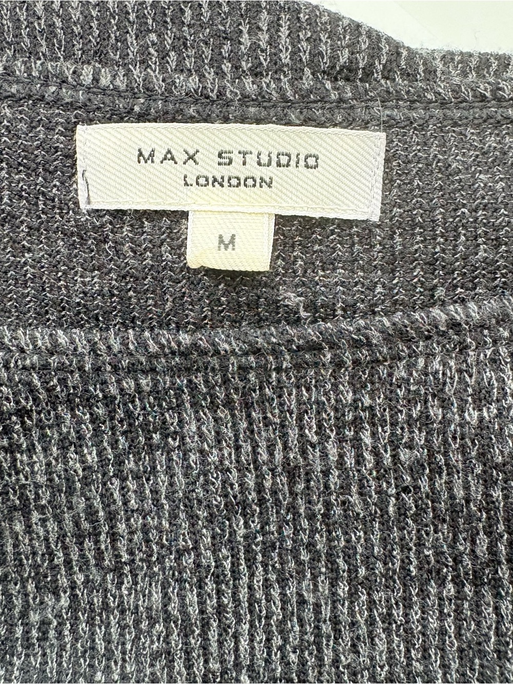 Max Studio Ribbed Knit Pullover - Dark Heather Gray - Picture 5 of 6